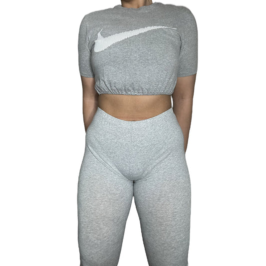 Nike Reworked Grey Crop Top