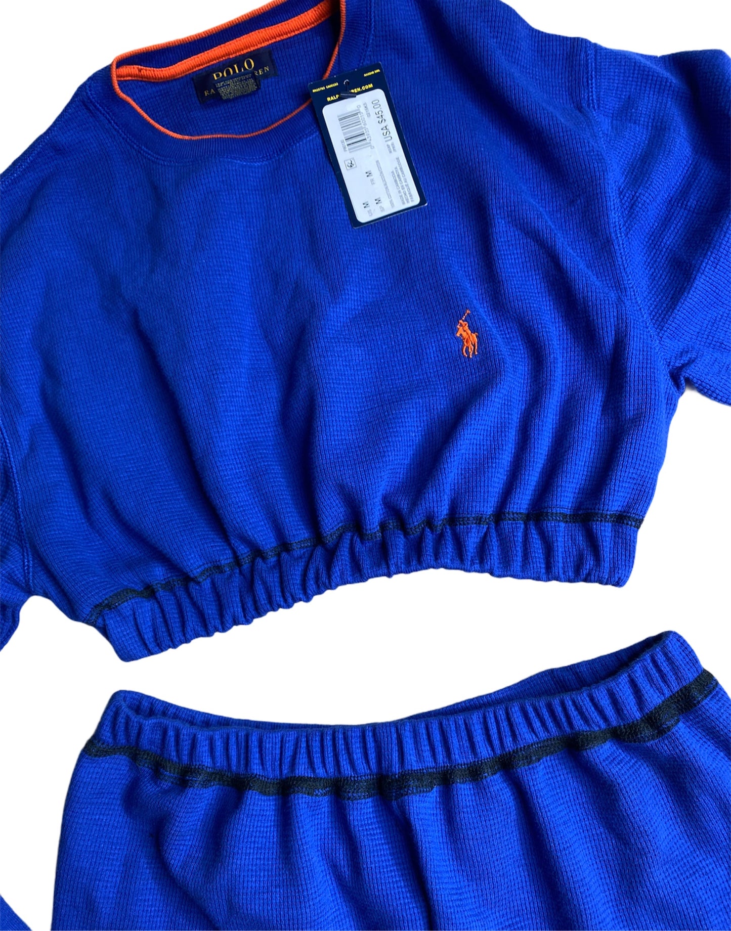 RALPH LAUREN POLO Reworked Tshirt Crop Set