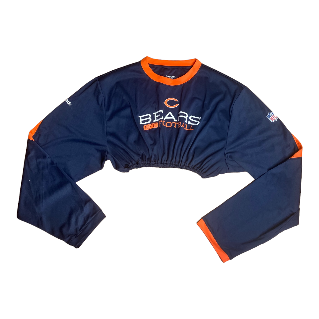 Chicago Bears Reworked Long sleeve Crop Top