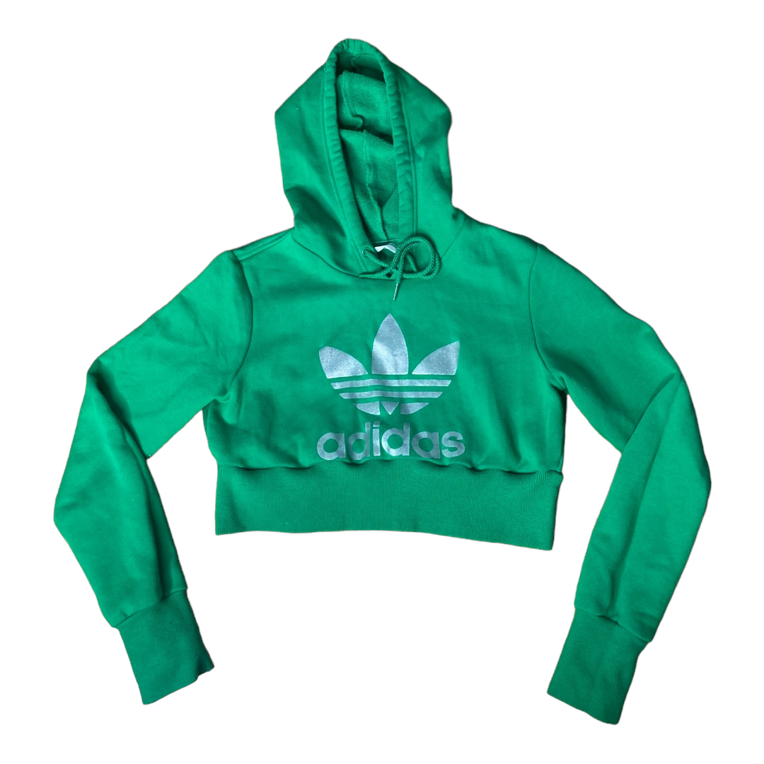 Adidas Reworked Green Crop Hoodie