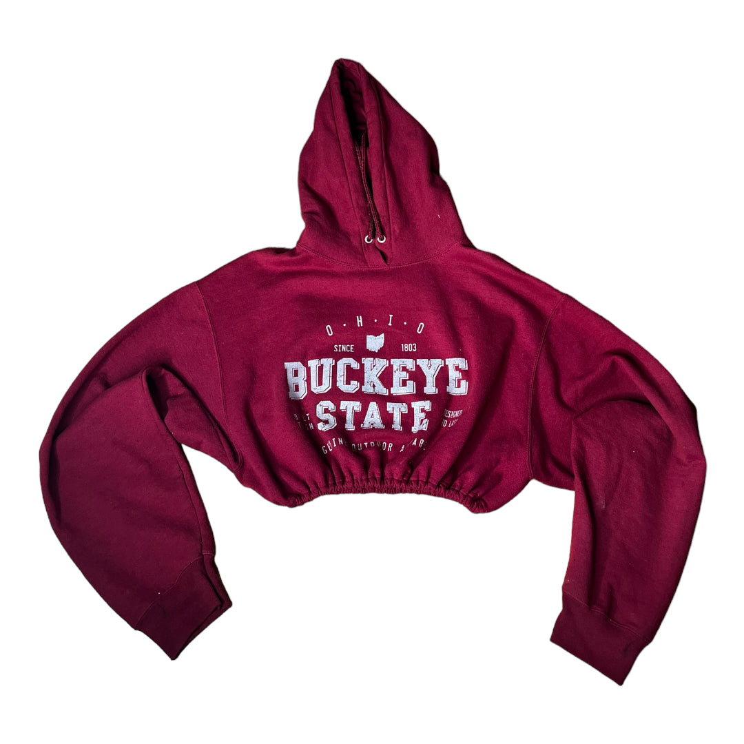 Ohio State Buckeyes Reworked Crop Hoodie