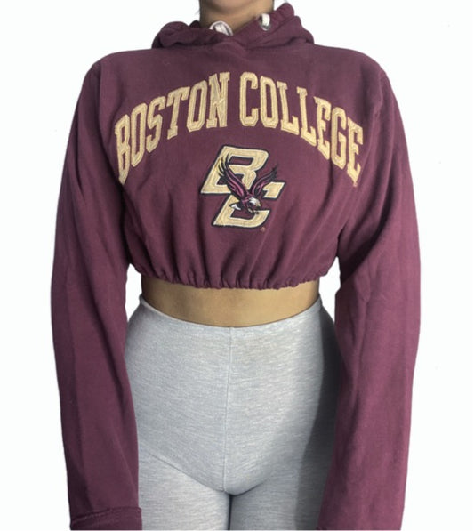 Boston College Reworked Crop Hoodie