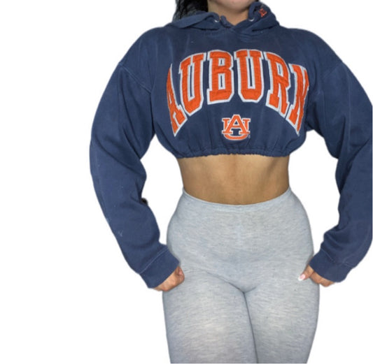 Auburn University Reworked Crop Hoodie