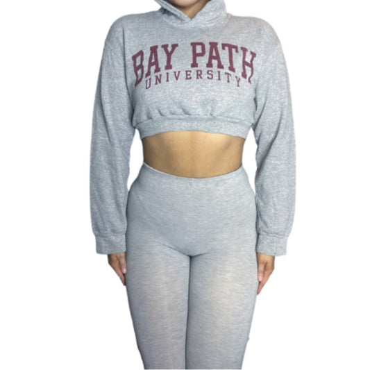 Bay Path University Reworked Crop Hoodie