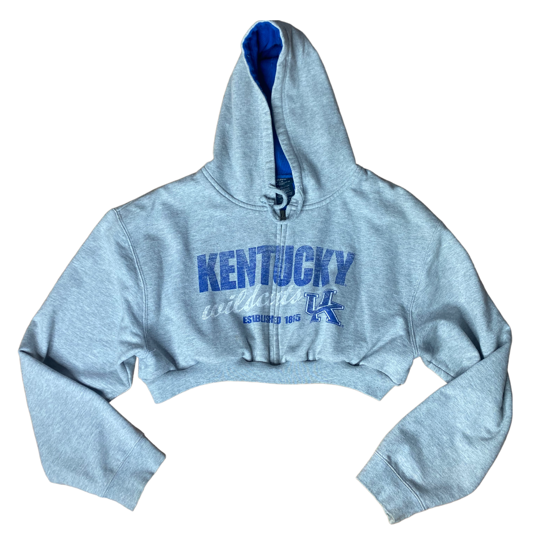 University of Kentucky Reworked Crop Zip zip Hoodie