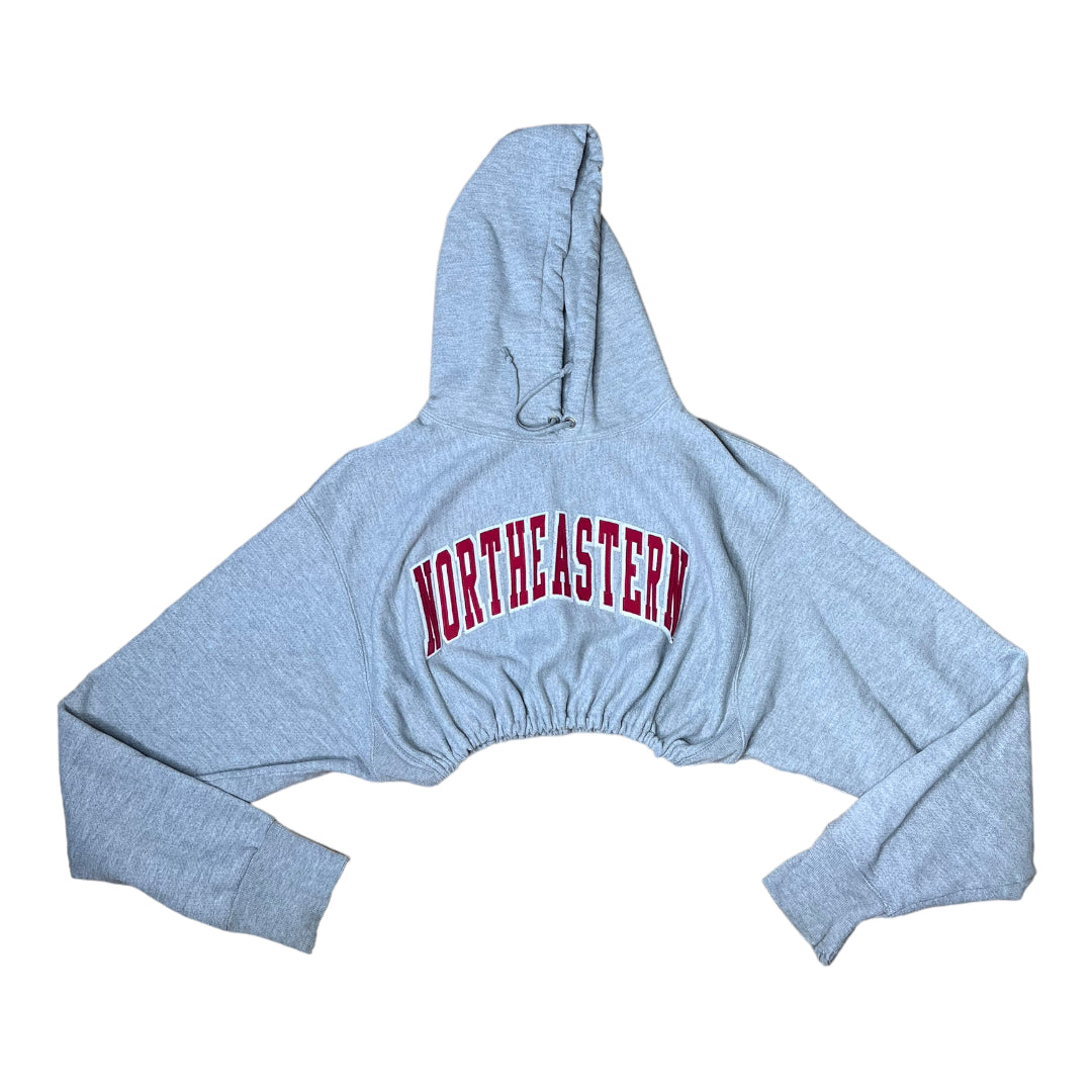 Northeastern Reworked Crop Hoodie