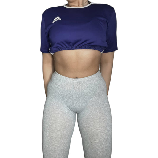 Adidas Purple Reworked Crop Top