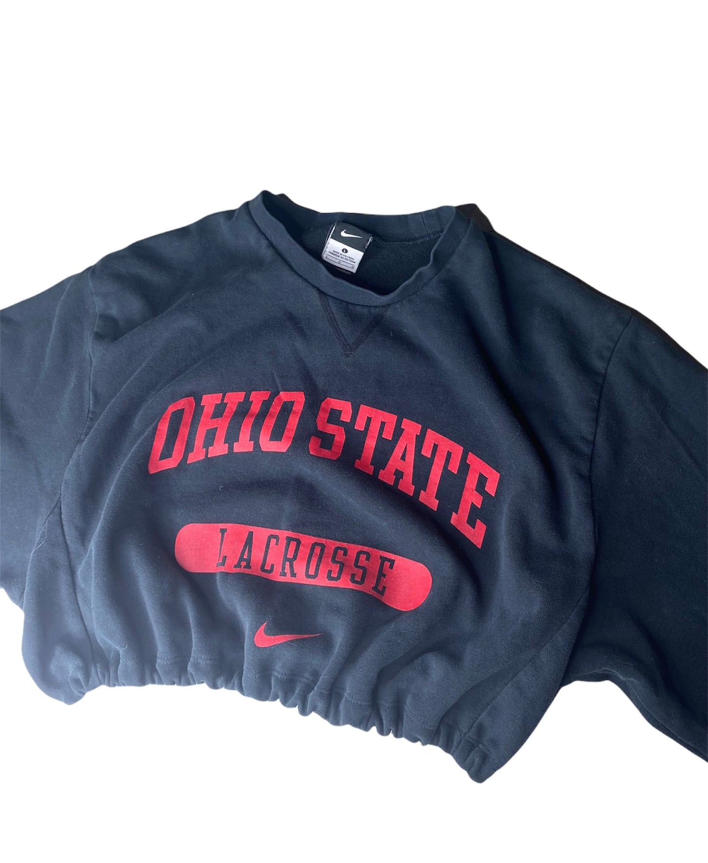 NIKE Ohio State Lacrosse Reworked Crop Hoodie