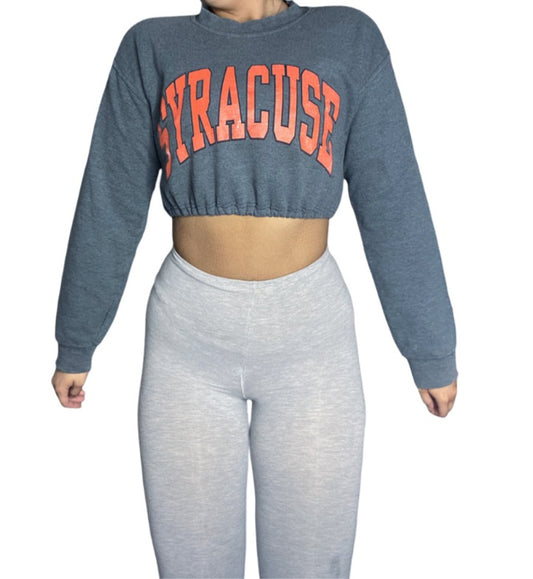 Syracuse University Reworked Crop Crewneck