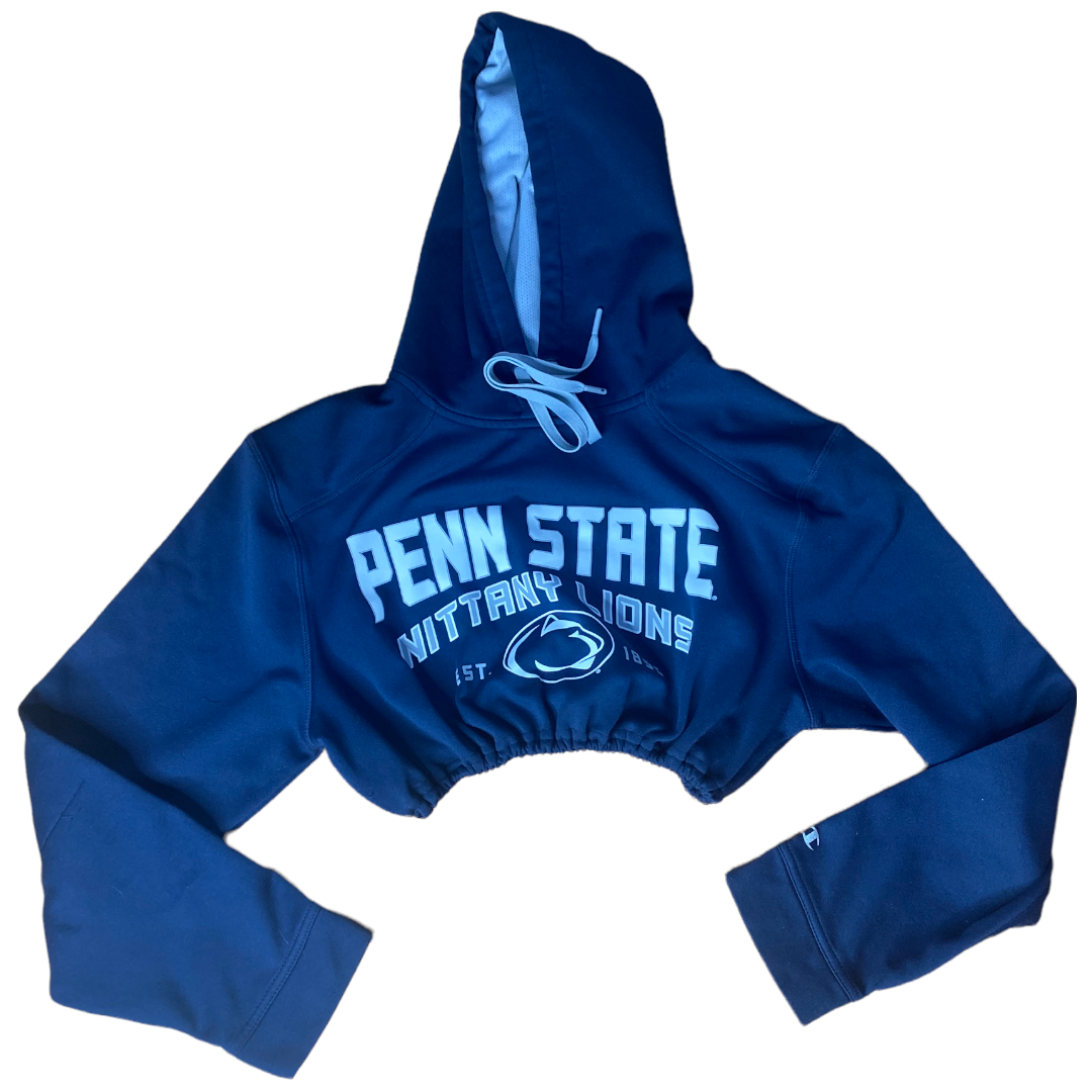 Penn State Reworked Crop Hoodie Sweatshirt