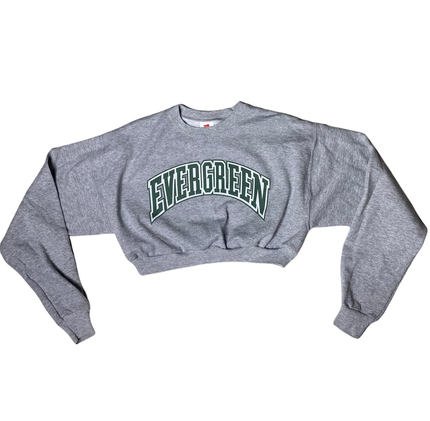 Evergreen Reworked Crop Crewneck