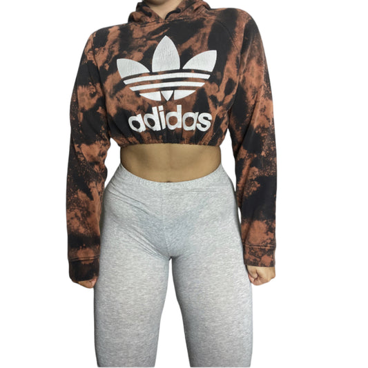 Adidas Reworked Bleach Dye Crop Hoodie