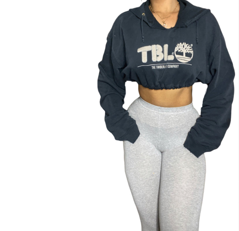 Vintage Timberland Reworked Crop Hoodie