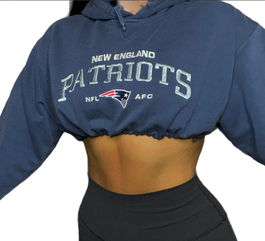 NFL New England Patriots Reworked Crop Hoodie