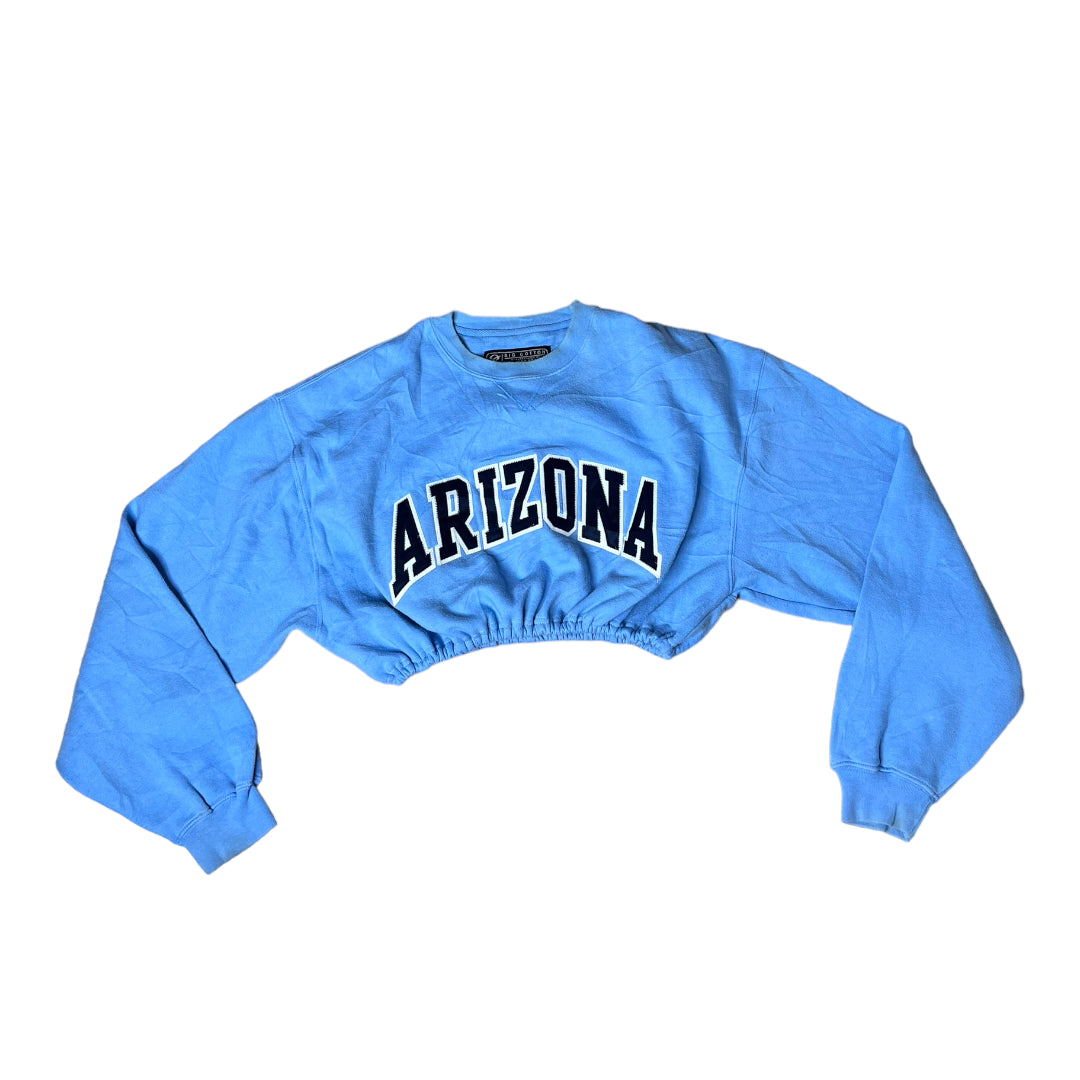 Arizona Reworked Crop College Crewneck