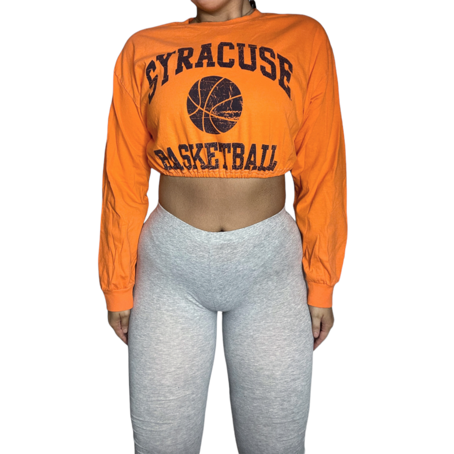 Syracuse University Reworked Longsleeve Crop Top