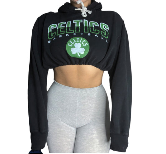 Boston Celtics Reworked Crop Hoodie