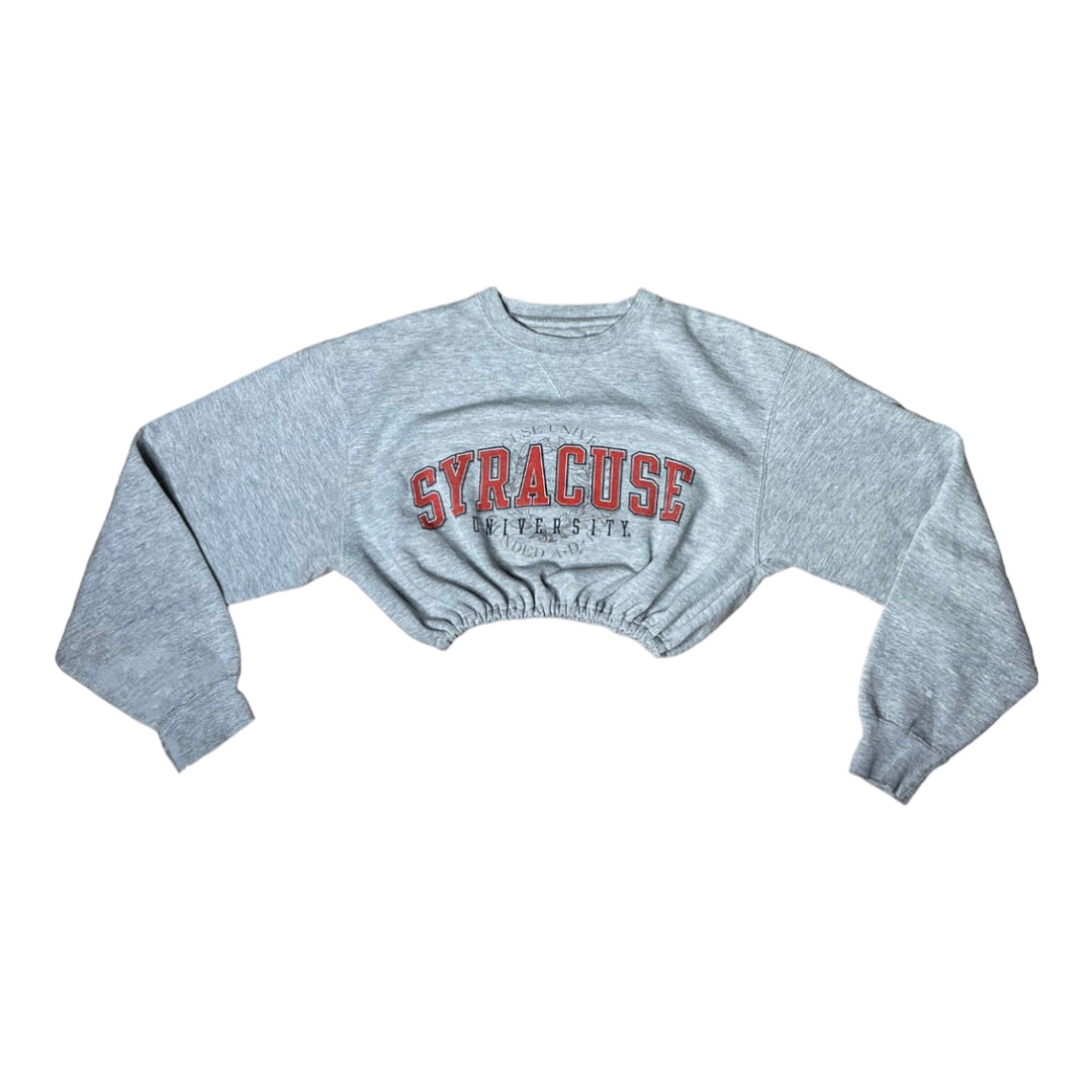 Syracuse University Reworked Crop Crewneck