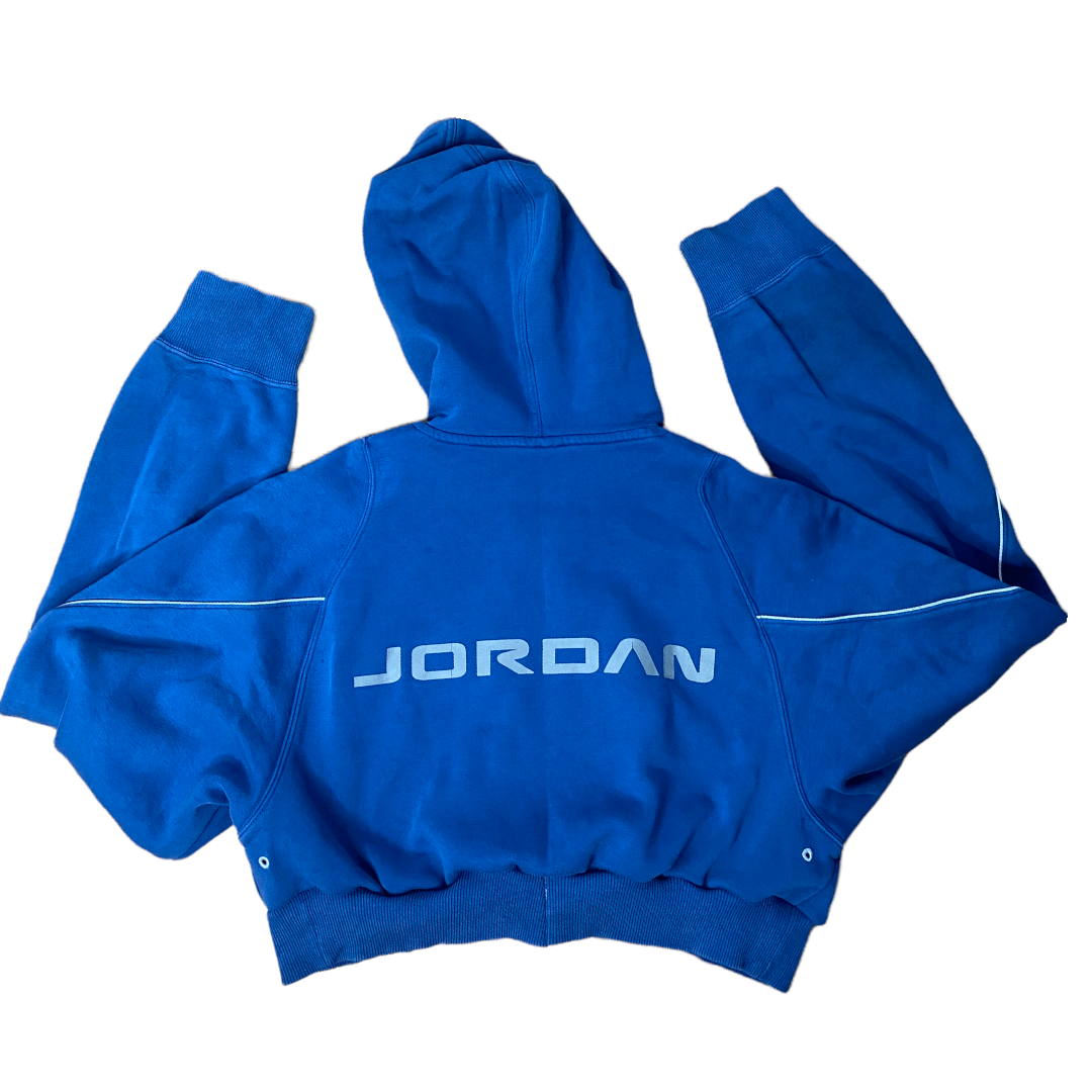 Jordans Reworked Crop Zip Up Hoodie