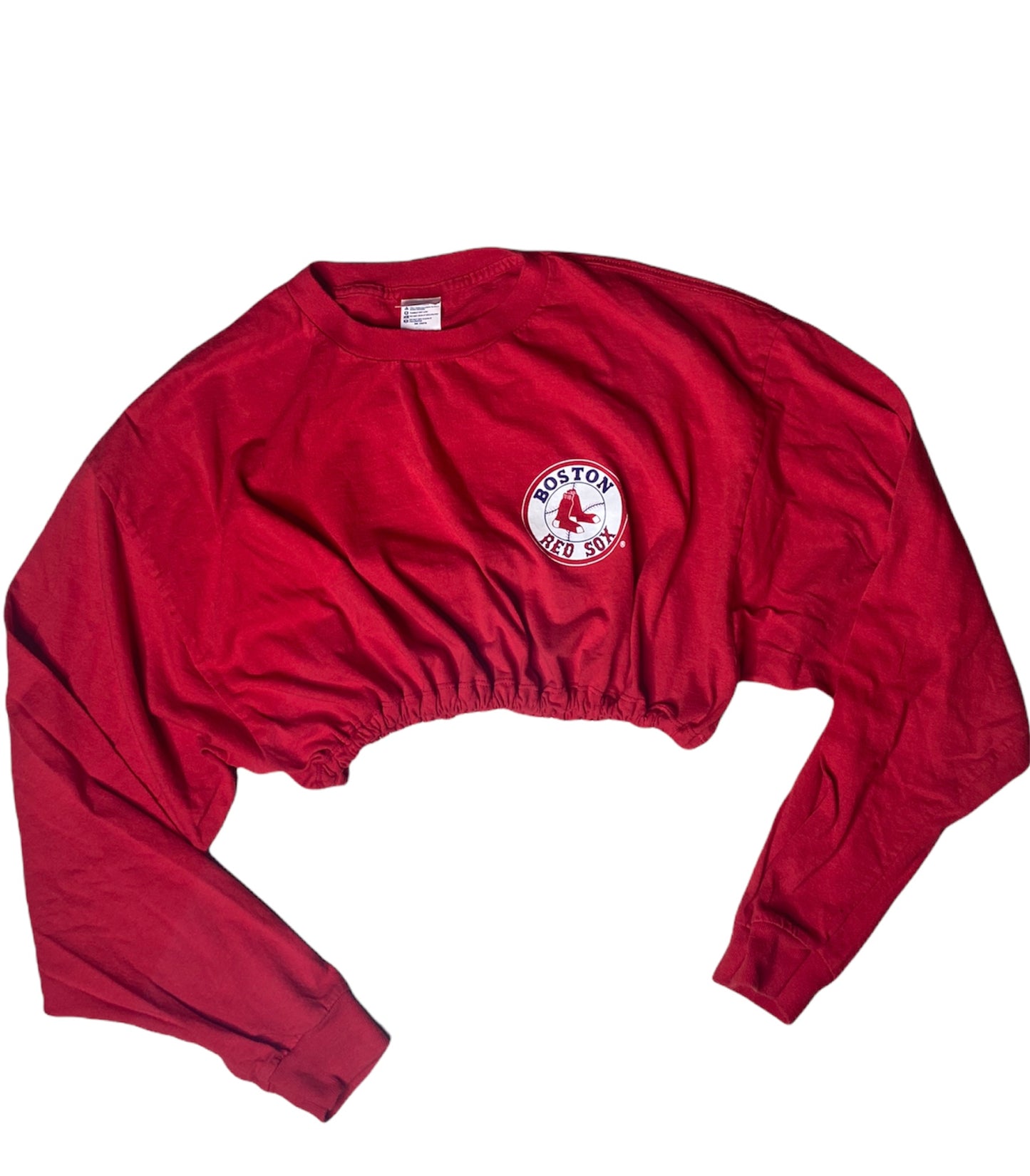 Boston Red Sox Reworked Long-sleeve Crop Top