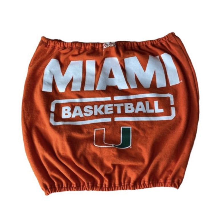 University of Miami Reworked Tube Top