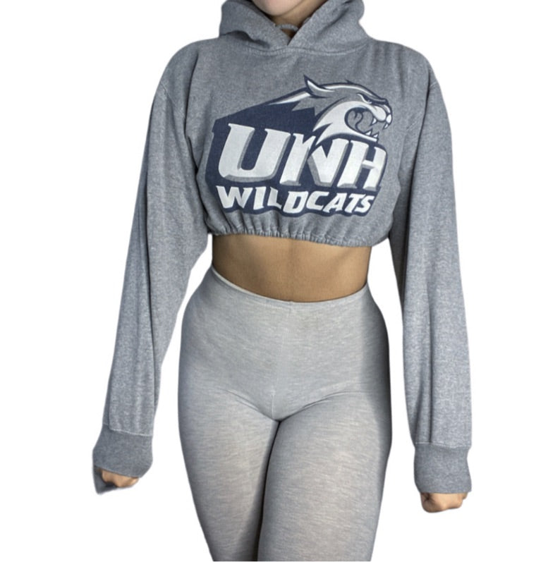 UNH Reworked Crop Hoodie