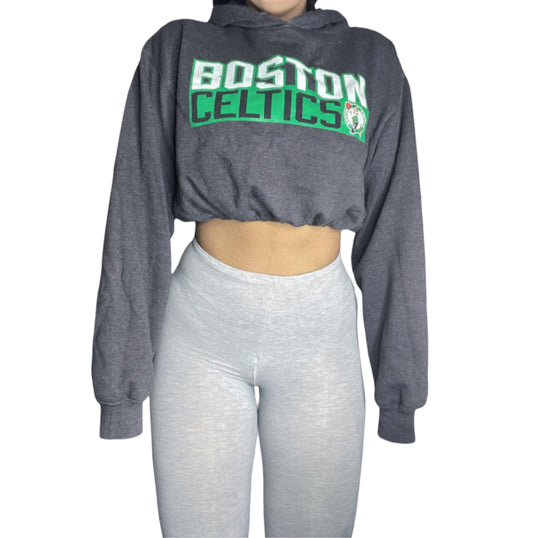 Boston Celtics Reworked Crop Hoodie