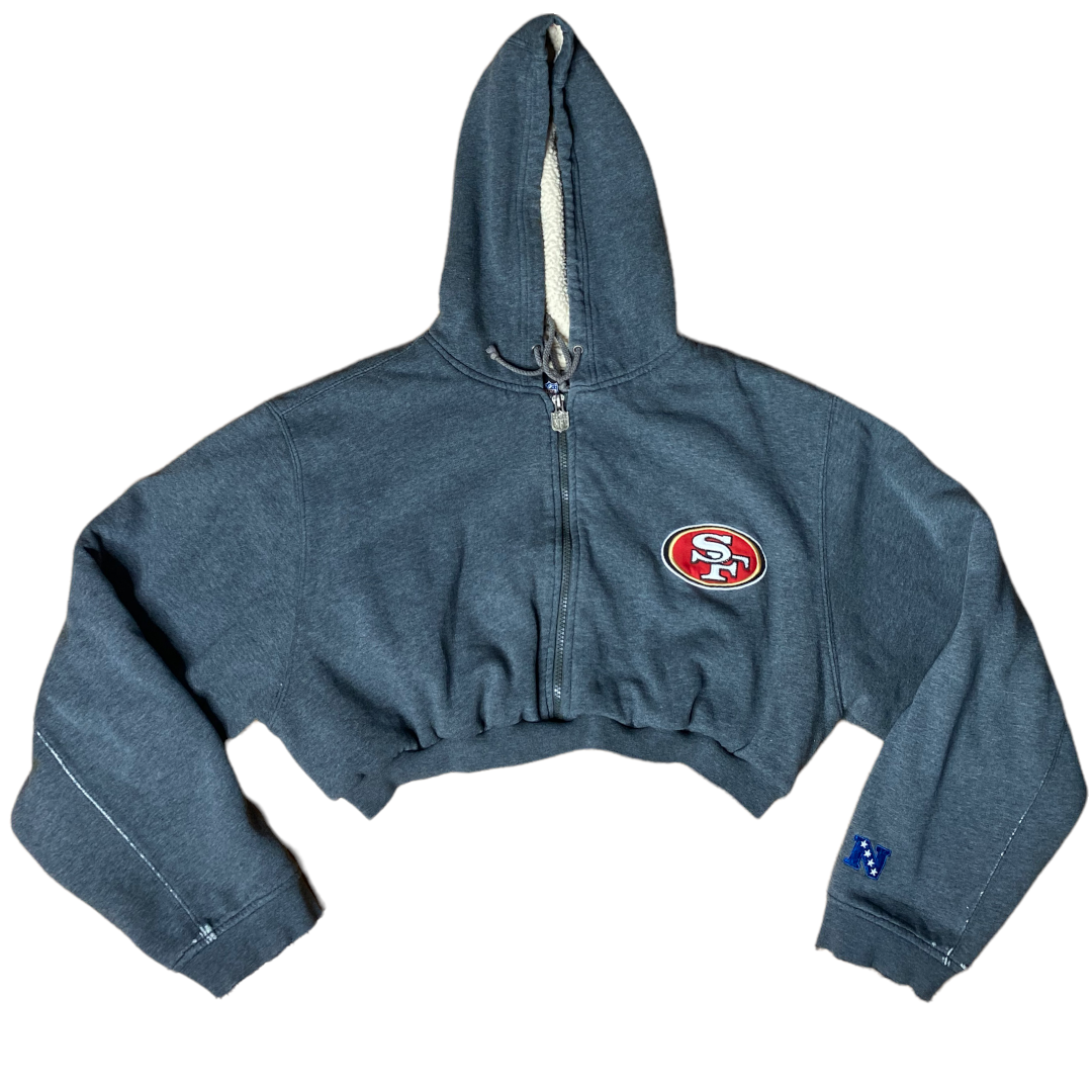 San francisco 49ers Reworked Crop Zip Up Hoodie