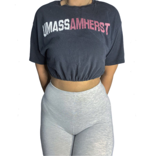 UMASS Amherst Reworked Crop Top