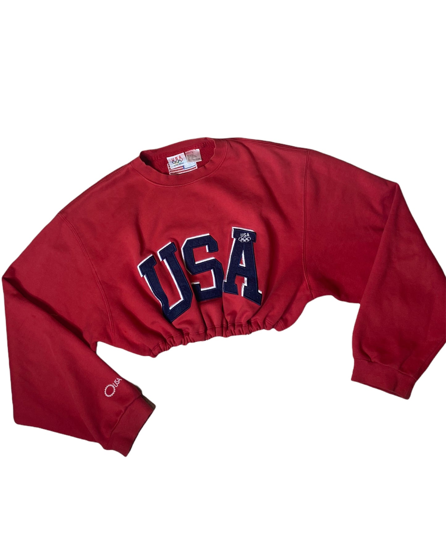 Vintage USA Olympics Reworked Crop Crewneck