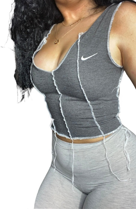 NIKE Reworked Contrast Stitch Crop Tank