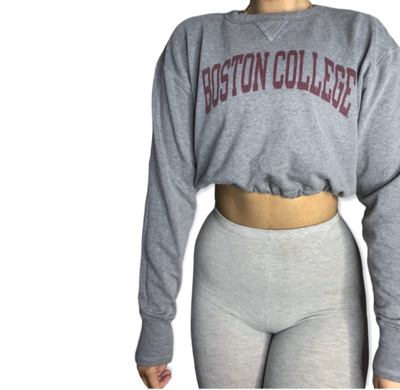 Boston College Reworked Crop Sweatshirt