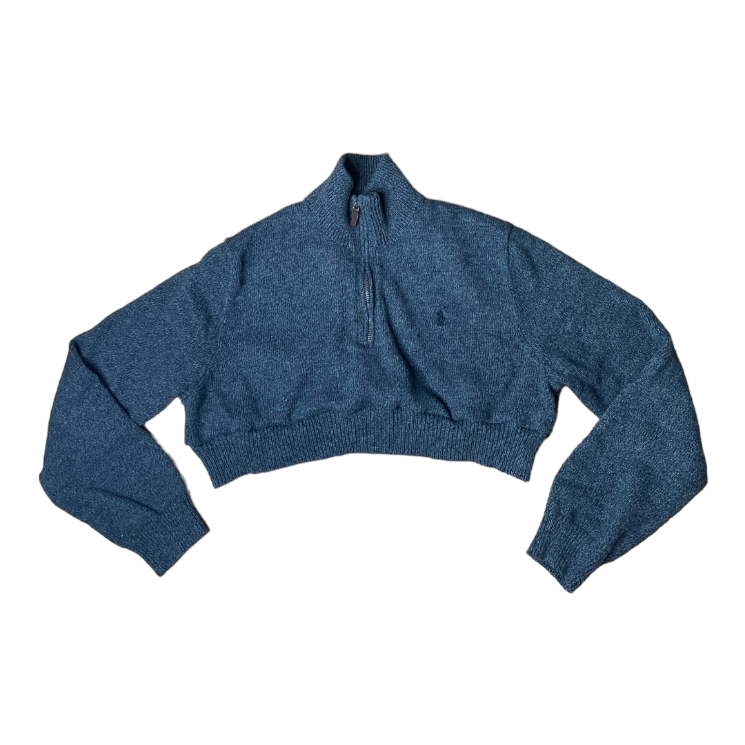 Ralph Lauren Polo Reworked Crop Quarter Zip Sweater