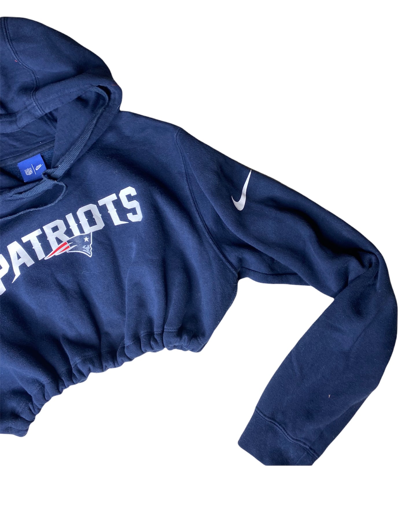 NIKE New England Patriots Reworked Crop Hoodoe