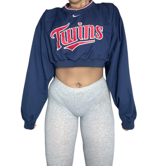 Nike Minnesota Twins Reworked Crop Windbreaker