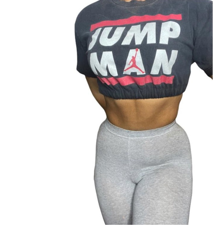 JORDANS Reworked Jump Man Crop Top