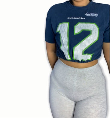 Seattle Seahawks Reworked Crop Top