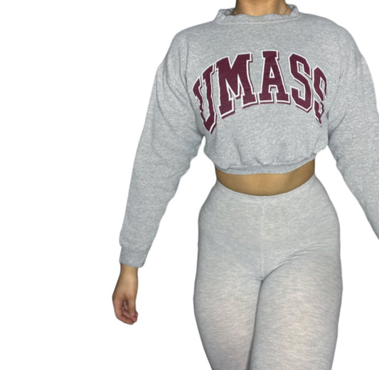 Umass Reworked Crop Crewneck