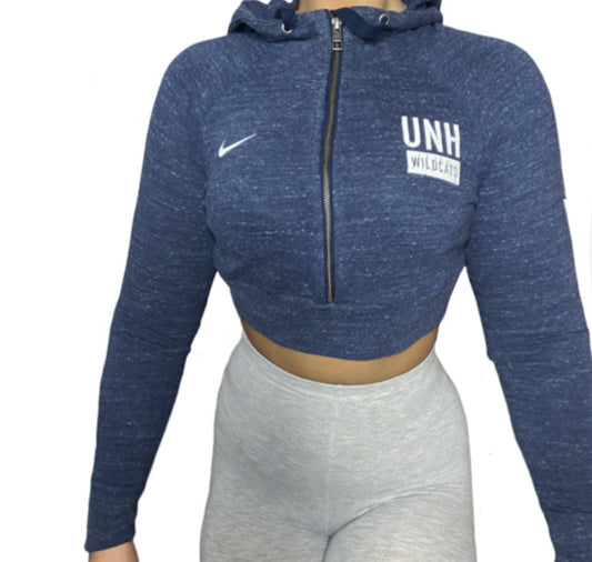 UNH x NIKE Reworked Crop Zip Up Hoodie