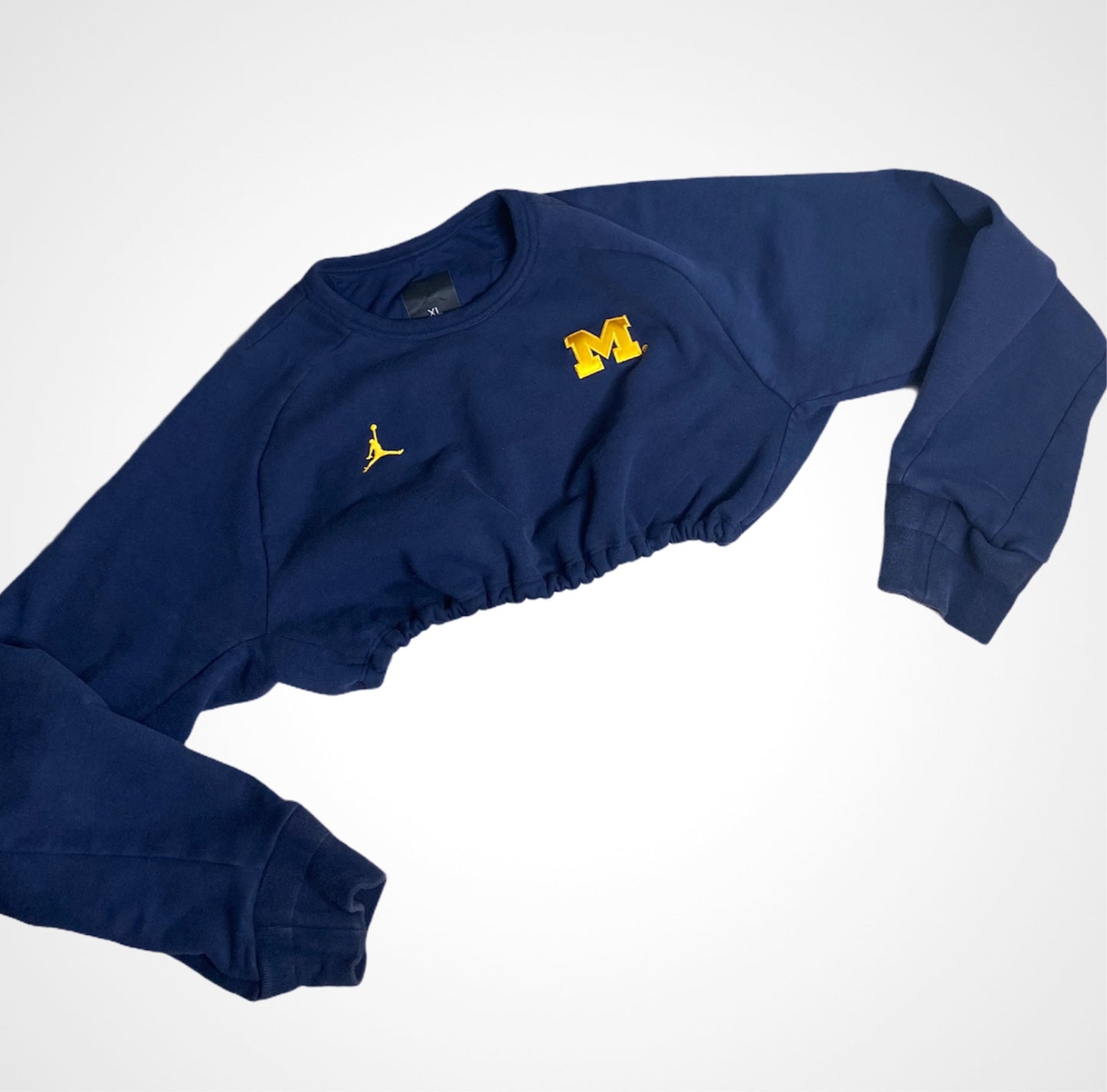 JORDAN University of Michigan Reworked Crop Crewneck Sweatshirt