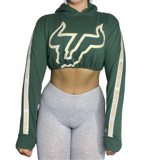 University of South Florida Reworked Crop Hoodie