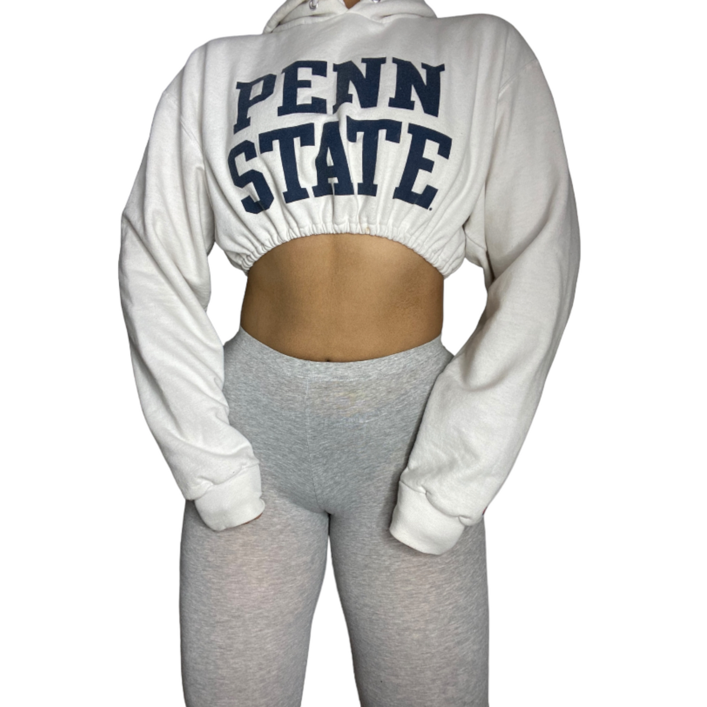 Penn State University Reworked Crop Hoodie