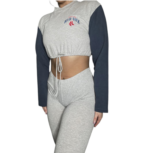 Boston Red Sox Reworked Crop Top