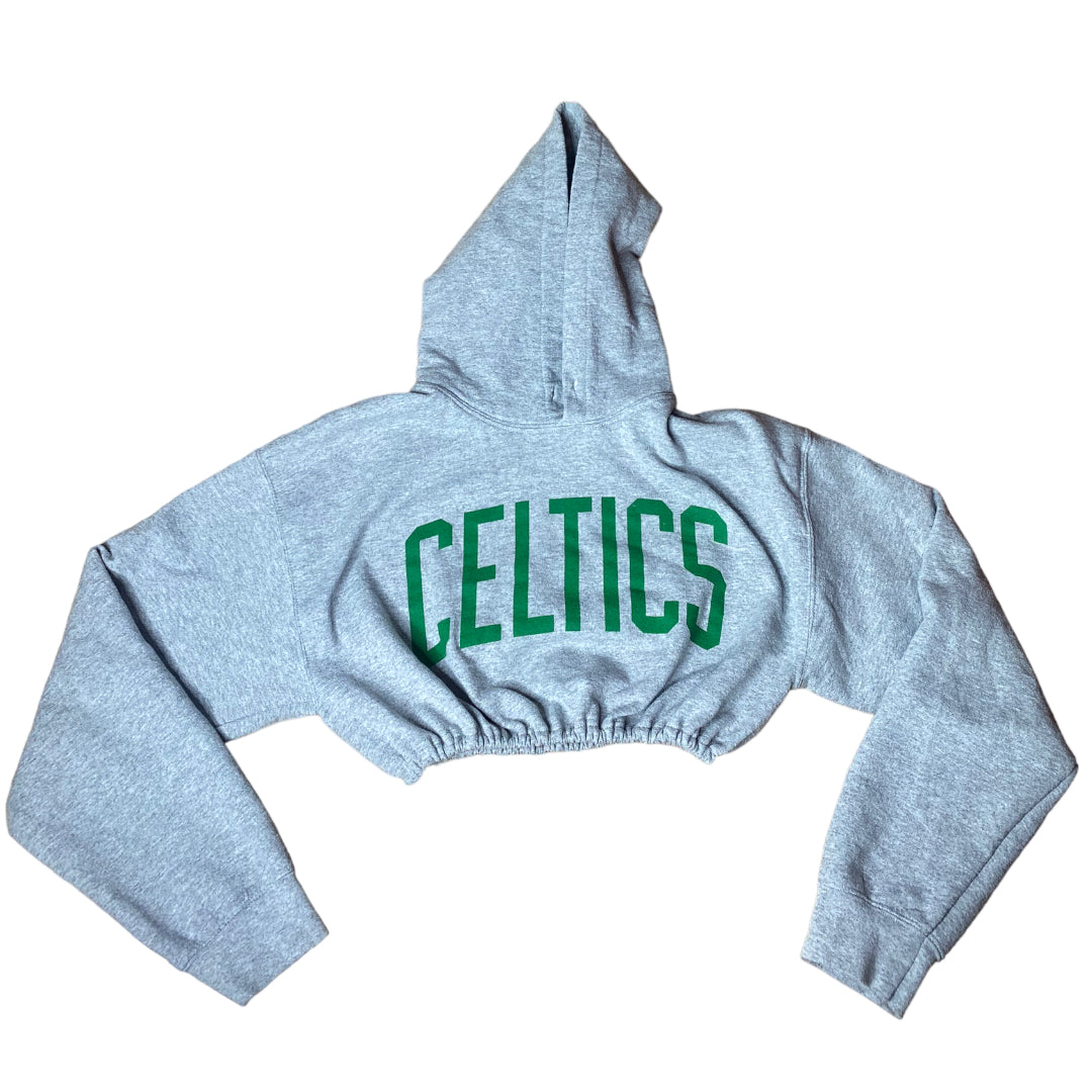 Boston Celtics Reworked Crop Hoodie Sweatshirt