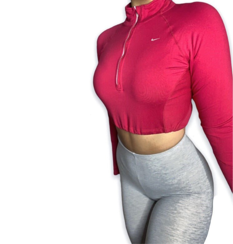 Nike Reworked Crop Quarter Zip Up