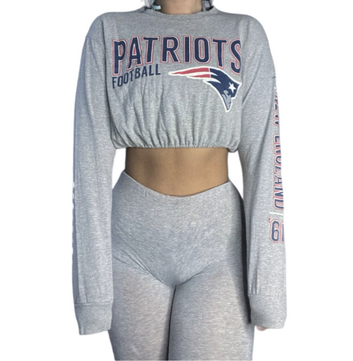 New England Patriots Reworked Crop Longsleeve