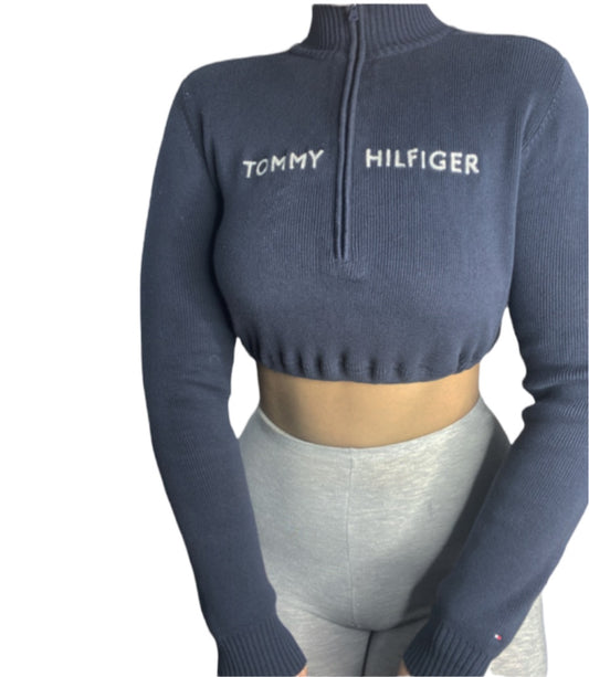 Tommy Hilfiger Reworked Cropped Knit Sweater