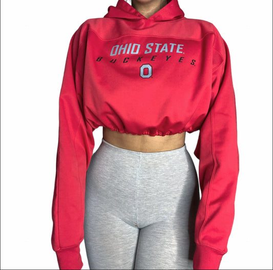 Ohio State Reworked Crop Hoodie