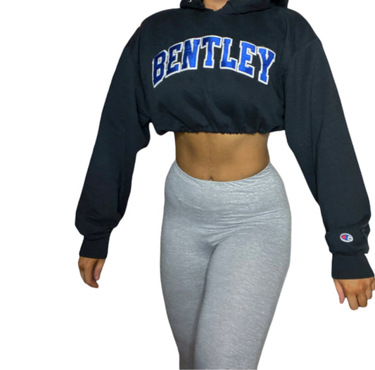 Bentley University Reworked Crop Hoodie