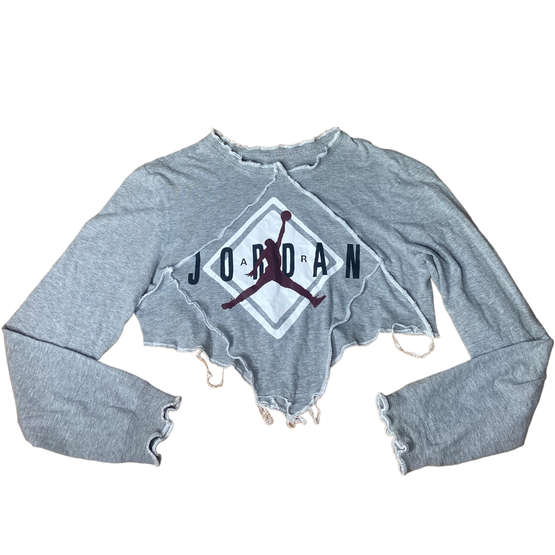 Air Jordan Reworked Contrast Stitch Crop Top